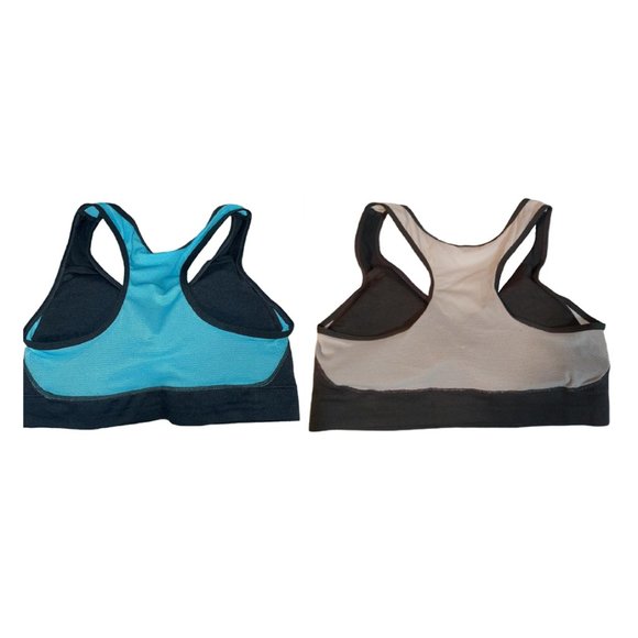 Bundle Set of 2 Breathable Mesh Racerback Sports Bras OS - Picture 4 of 8